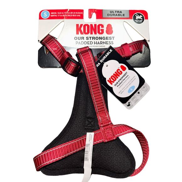 KONG MAX Neoprene Padded Handle Adjustable Red Dog Harness Size Small - Picture 2 of 6